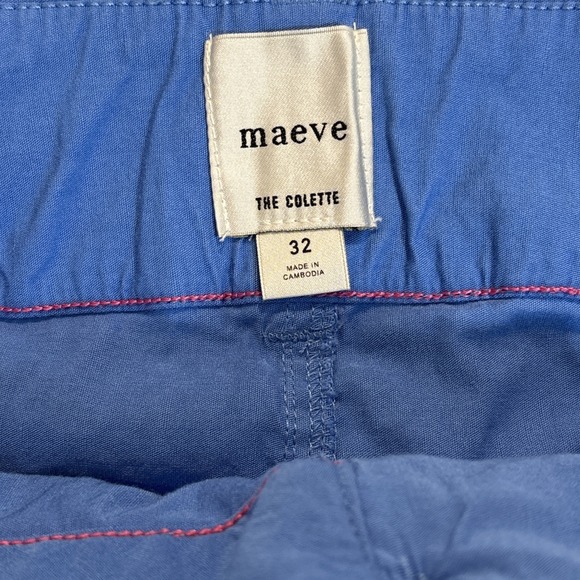 Maeve Anthropologie The Colette Cropped Wide-Leg Pants Sz 32  Edition Blue EUC - Picture 5 of 10